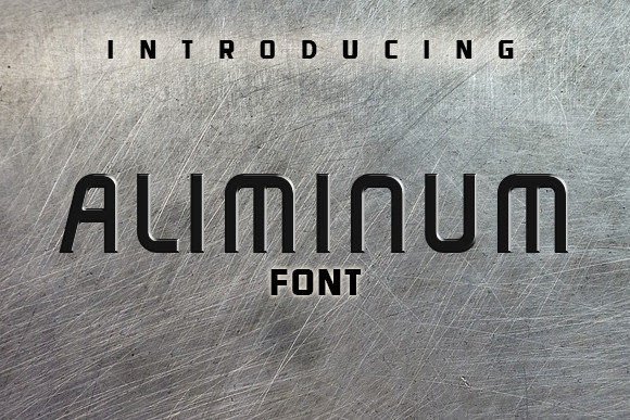 Aluminum Font for Stylish Design