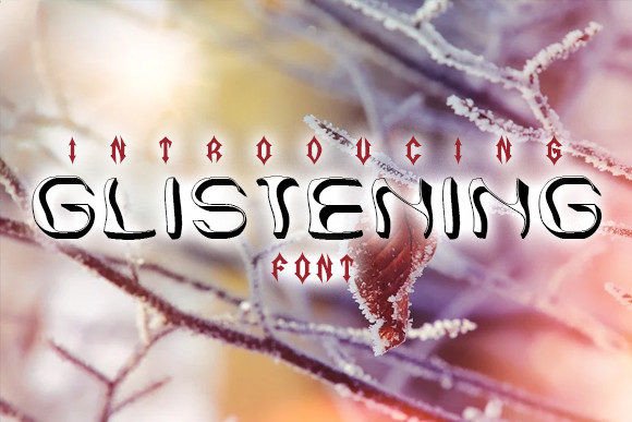 Glistening Font for Creative Projects