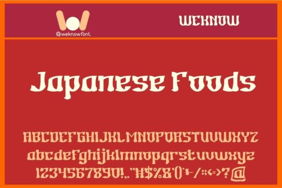 Japanese Foods Font Review