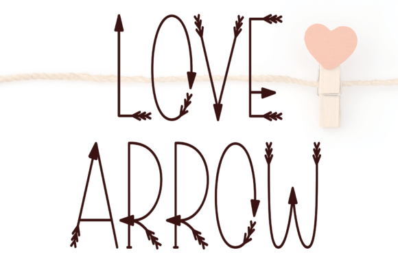 Love Arrow Font for Creative Makers