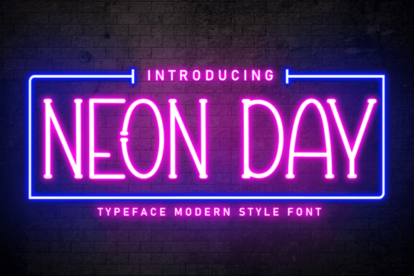 Neon Day Font for Bold Campaigns