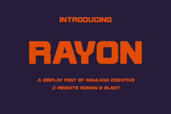 Rayon: A Display Font for Digital Design