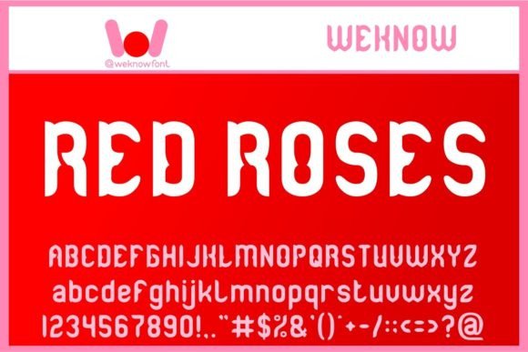 Red Roses Font for Bold Branding