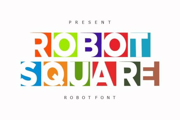 Robot Square Font for Creative Projects