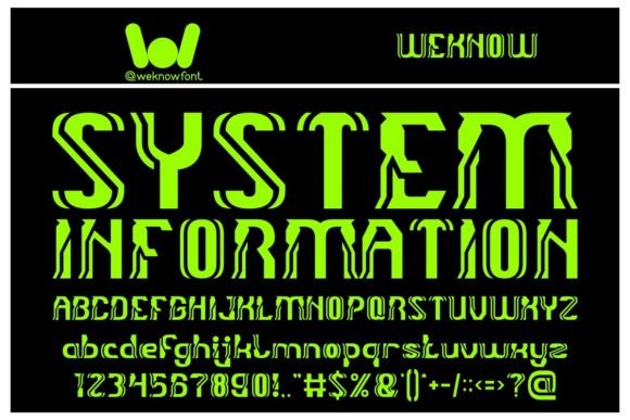 System Information Font